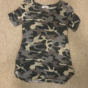 Zenana Women’s Camouflage Tee - Green, Gray, Tan